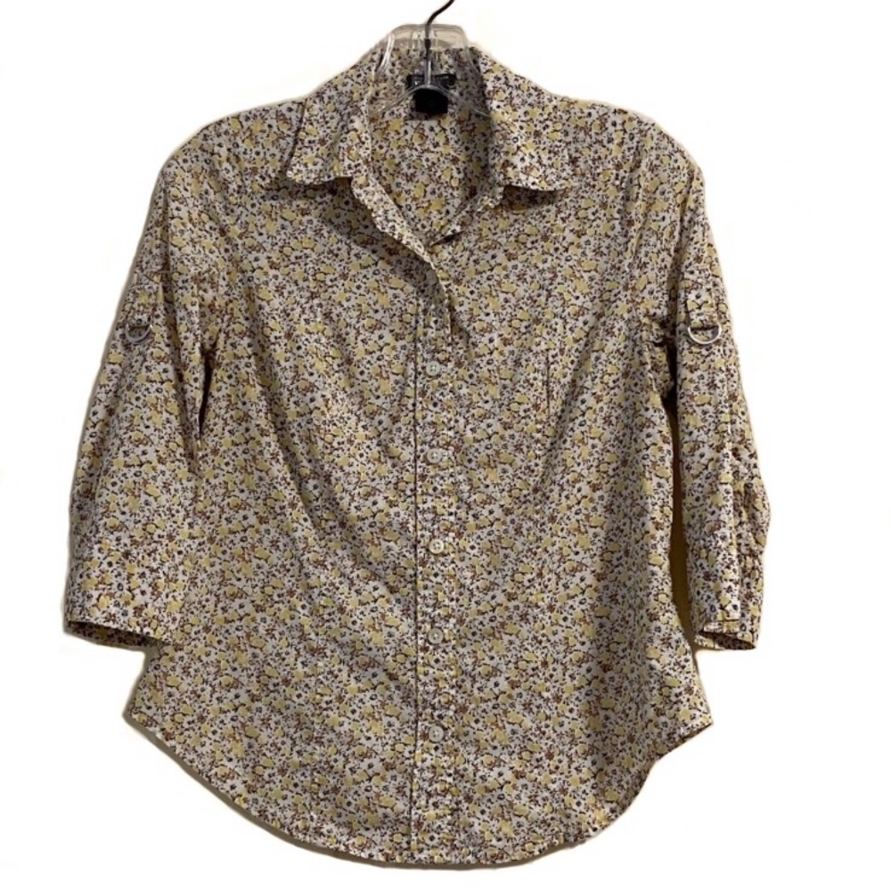 Ann Taylor Yellow Button Down Womenβs Shirt 0P